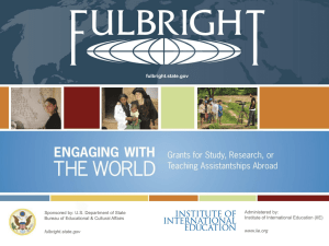 Fulbright Overview PPT