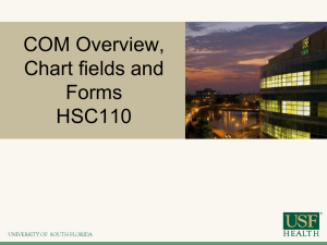HSC110 Funding Sources & Chartfields - USF Health