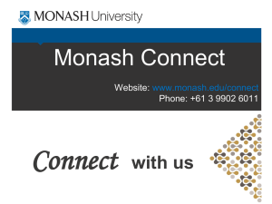Monash Connect powerpoint presentation