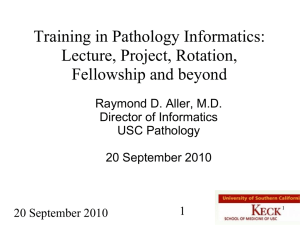 Training in pathology informatics