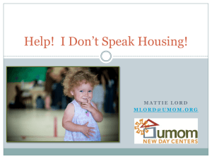 I Don`t Speak Housing! - The National Association for the Education