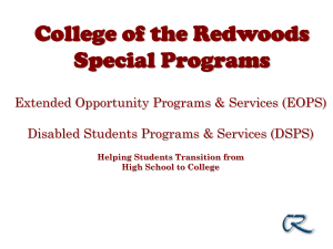 What is EOPS? - College of the Redwoods