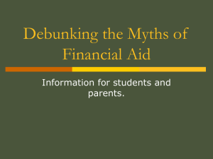 Debunking the Myths of Financial Aid - G