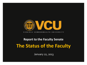 VCU`s Faculty Status Report - Office of the Provost