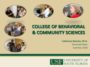 Criminology - College of Behavioral & Community Sciences