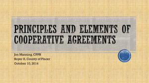 Cooperative Agreements