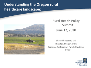 OHSU Presentation Template - Oregon Rural Health Association