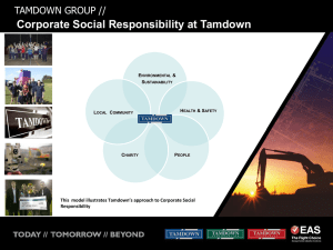 CSR Tamdown - Tamdown Group