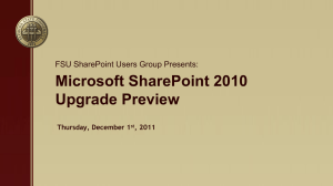 SharePoint 2010 Upgrade Preview PowerPoint Presentation
