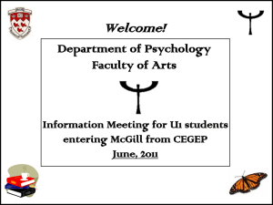 Orientation Slides for New ARTS Majors in