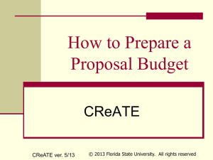 How to Prepare a Proposal Budget - Office of Research