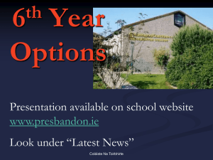CAO information for parents of 6th yr 2014