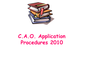 C.A.O. Application Procedures 2010