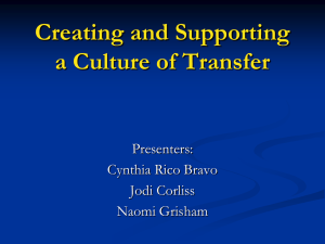Culture of Transfer San Diego Mesa College