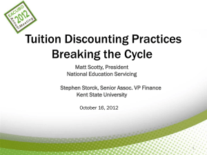 Tuition Discounting Practices Breaking the Cycle