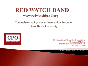 TH-6.05 Red Watch Band - Bystander Intervention