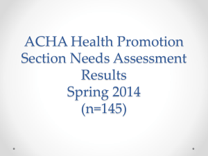 ppt - American College Health Association
