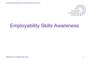 Employability Skills Awareness - London Metropolitan University