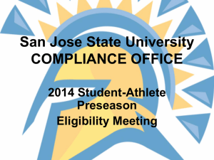 Beginning of the Year Powerpoint - San Jose State University Athletics