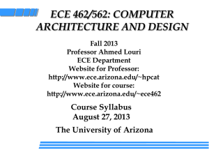 ECE462/562 Computer Architecture and Design