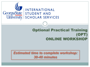 OPT - International Student & Scholar Services