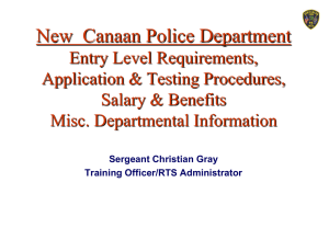 NCPD Recruitment, Testing & Selection