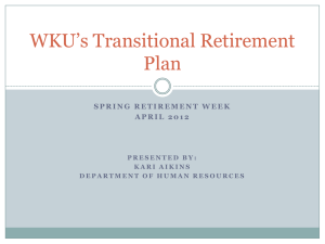 WKU`s Transitional Retirement Plan