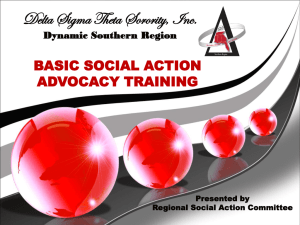 Social Action - Delta Sigma Theta Sorority, Inc. Southern Region
