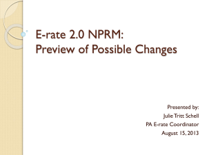 E-rate 2.0 NPRM: Preview of Possible Changes