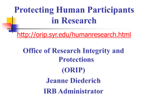Information for Investigators - Office of Research Integrity and