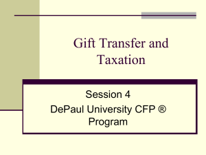 Gift Transfer and Taxation