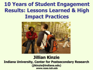 Assessing Student Engagement in High-Impact Practices