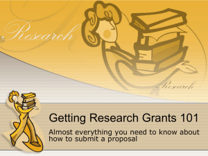 Getting Research Grants 101