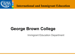 International and Immigrant Education