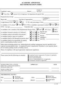 academic appointee recommendation form