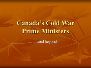 Canada`s Cold War Prime Ministers