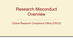 Presentation Title - Office of Research Compliance