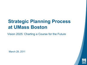 Strategic Planning Process at UMass Boston