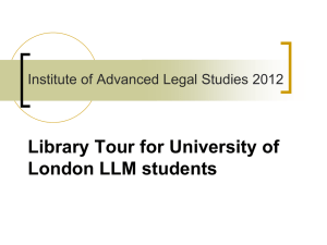 Library Tour for new LLM students