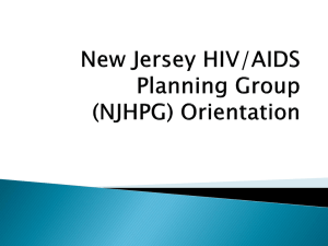 Orientation for New Members of the New Jersey HIV Planning Group