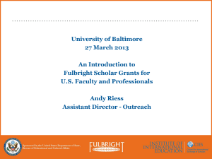 Workshop Presentation - University of Baltimore