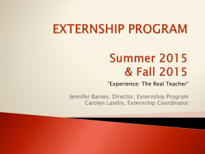 Summer and Fall 2015 Externship Information Power Point