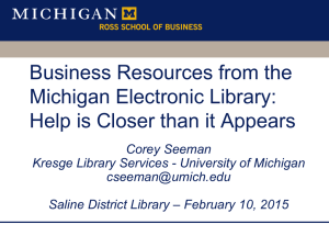 Corey Seeman Kresge Library Services - University of