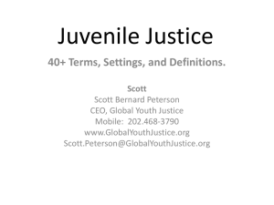 Juvenile Justice Terms and Definitions