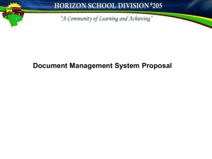 Docushare Proposal - Horizon School Division
