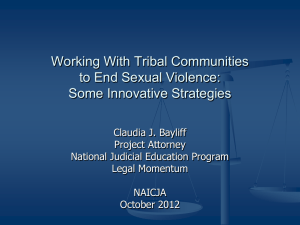 Working With Tribal Communities to End Sexual Violence