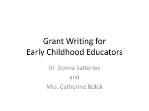 Grants Writing for Early Childhood Educators