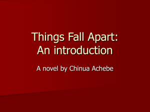 Things Fall Apart: An introduction