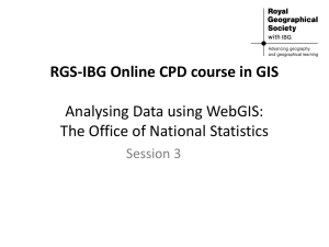 Analysing data using webGIS: The Office of National Statistics