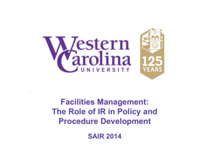 Facilities Management - Western Carolina University